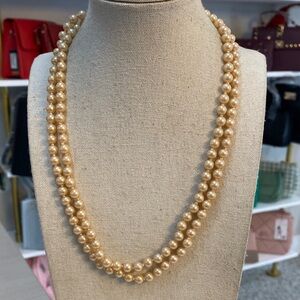 vintage two strand glass faux pearls